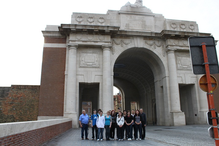 the group in front of the Menin Gate