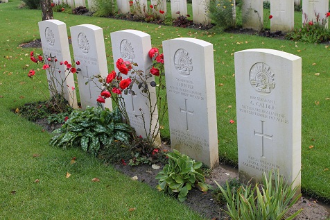 Five soldiers recently dicovered and reburied at Polygon Wood