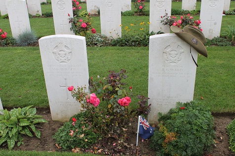 two Australian pilots, casualties of ww2 conflict in Normandy