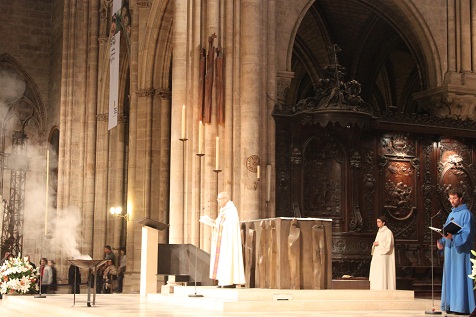 mass at the Notre Dame Cathedral