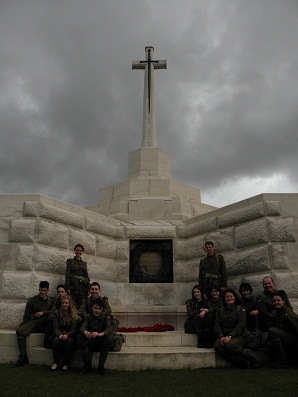 the group at Tyne Cot Cemetery